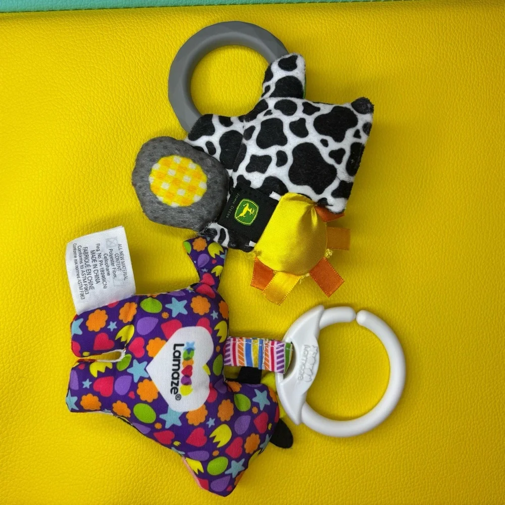 John Deere Baby Book and Rattles Bundle- 4‎ pieces